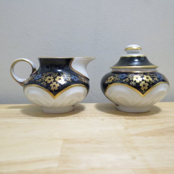 Echt Weimar Kobalt Coffee Tea Espresso Demitasse 7 pc Set GDR 1949-1980 - Picture 9 of 16
